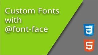 Custom Web Fonts with @font-face