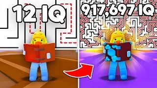 I Upgraded from 1 IQ to 917,697 IQ and Escaped Every Maze in Roblox!