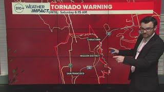 Tornado Warning briefly issued in San Francisco Saturday morning