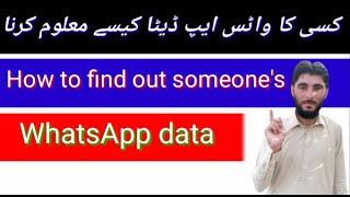 How To Find Out Someone's WhatsApp Data/WhatsApp Activity | Technical Mukhlees