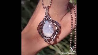 New moonstone antiqued copper handmade wire wrapped pendant ZDArtisanJewelry Etsy