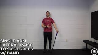 Single Arm Lateral Raise to 90 Degrees with Band