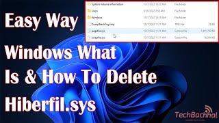 Delete Hiberfil.sys File In Windows 11 - 2 Fix How To