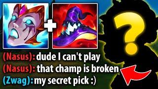 This champion is basically cheating and this video proves it... (THEY CAN'T PLAY THE GAME)