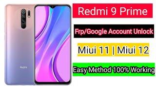 Redmi 9 Google Account/FRP Bypass |MIUI 11/12