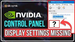 NVIDIA Control Panel DISPLAY SETTINGS MISSING || RESTORE NVIDIA Control Panel DISPLAY SETTINGS