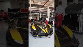 One of the most extreme Ferraris ever built the FXXK EVO getting prepped at Ferrari Racing Days.
