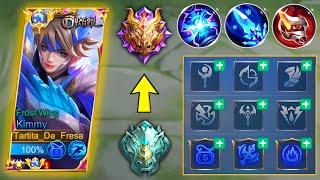 TOP 1 GLOBAL KIMMY BRUTAL LIFESTEAL ONE SHOT BUILD AND EMBLEM 100% DAMAGE!! | KIMMY BEST BUILD 2023