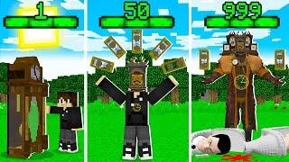 Я СТАНОВЛЮСЬ КЛОКМЕНОМ С КАЖДЫМ УРОВНЕМ В МАЙНКРАФТ! ЕНОТИК CLOCK MAN SKIBIDI TOILET MINECRAFT