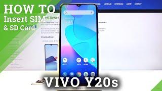 How to Insert Nano SIM & Micro SD Cards in VIVO Y20s – SIM & Memory Cards Installation