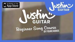 The Justin Guitar Beginner Song Course by FourChords for iOS & Android JustinGuitar Easy Guitar Song