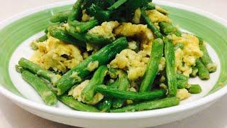 Simple Stir Fried FRENCH BEANS With  EGGS