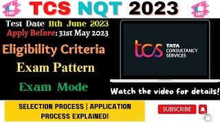 TCS NQT 2023 | Step by Step Registration Process Explained | Test Date: 11th June 2023️