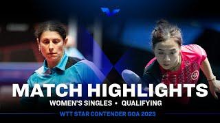 Marina Donner vs Zhang Wenjing | WS Qual | WTT Star Contender Goa 2023
