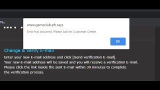 CROSSFIRE PH HOW TO CHANGE EMAIL 2020 | Error has occurred. Please Ask for Customer Center Problem