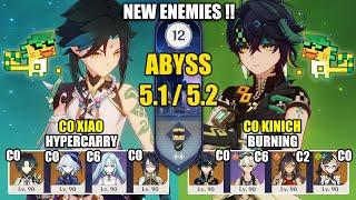 C0 Xiao Hypercarry & C0 Kinich Emilie Burning | Spiral Abyss 5.1 / 5.2 | Genshin Impact 【原神】