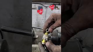 Brass Square Nozzle Tab Manufacturing Process#brass#brass tap workshop#machine#watertaps #shortsfeed