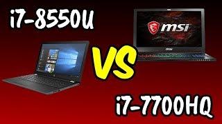 i7-8550U vs i7-7700HQBenchmarks Test!  [4K]