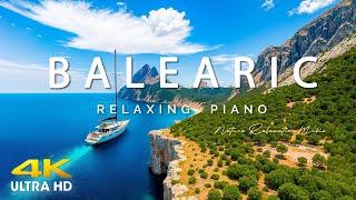 FLYING OVER BALEARIC  (4K UHD) - Amazing Beautiful Nature Scenery & Relaxing Music