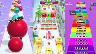 2048 RIO | Jelly Run 2048 vs Ball Run 2048 vs Number Run Race 3 in one Gameplay | Run & Merge #27