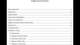 Creating Table of Content in Microsoft Word