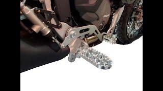 Black Dog Traction Footpeg install on the Ducati DesertX