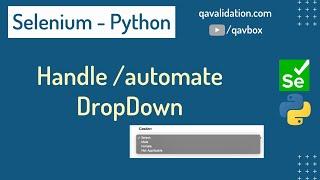 Automate dropdown or select element using Selenium python library