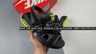 [UNBOXING] Nike Air Max Sol Sandals Black/Dark Grey/White/Volt DD9972-004 New Releases