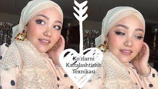 Макияж килиш усуллари / Ko’zni kattalashtrib bo’yash / hijab tutorial/ro’mol o’rash