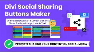 Introducing The New Divi Social Sharing Buttons Module by Pee-Aye Creative!