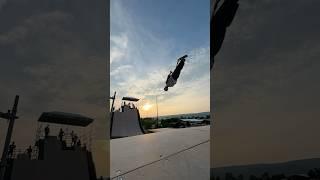 Feels like Flying🪽 #skateboarding #flippin #scootering  #woodward