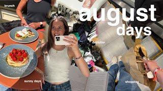 august vlog | brunch, testing new products, shopping & wardrobe clear out!