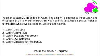 Azure Fundamentals Practice Questions || #AzureFundamentals #AZ900  @Vijay Tech360 ​