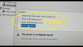 how to install MTK VCOM USB Preloader Drivers