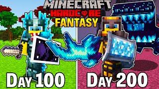 I Survived 200 Days in a FANTASY REALM In HARDCORE MINECRAFT