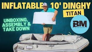 Beyond Marina 10ft Inflatable Boat | 4 Person Inflatable Dinghy