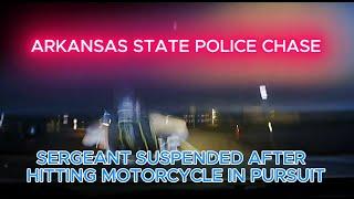 Arkansas State Police Sergeant Suspended After Hitting This Motorcycle During A Pursuit