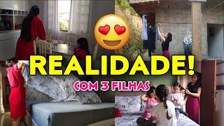 ROTINA CUIDANDO DO LAR E DE 3 FILHAS | VIDA REAL DE MÃE E DONA DE CASA