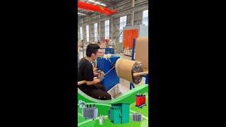 Oil-Immersed Transformer High-Voltage Coil Winding! Technician Crafts 10kV Copper Windings