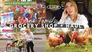 Once-a-month Grocery Shop for Family of 10!// Let's go to Costco, Sams + Walmart all in one day! 