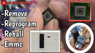 How to remove, reprogram, reball emmc  | Rt809h programmer #how  #howtorepair  #smart  #logo