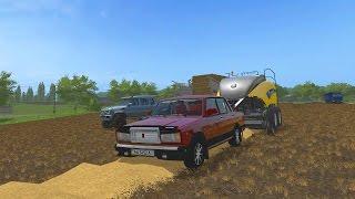 СОБЕРЕМ НА ВАЗ 2107 СЕНО В ТЮКИ? - FARMING SIMULATOR 2017