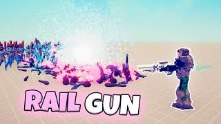 RAIL GUN VS EVERY FACTION. SPACE WARRIORS | TABS MODDED GAMEPLAY
