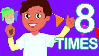 8 Times Table Song | Multiplication Song for Kids | Learn Math Song for Preschoolers