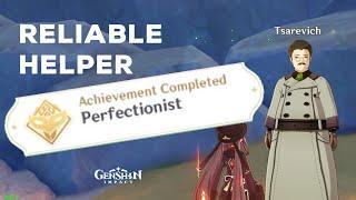 Perfectionist Hidden Achievement || Tsarevich Reliable Helper Quest || Genshin Impact