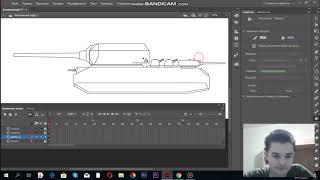 Рисую немецкого сверх тяжа "РАТТЭ" в программе Adobe Animate сс 19