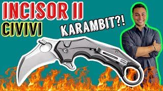 NEW Civivi KARAMBIT! Incisor 2 | EDC Self Defense Knife | Button Lock + Nitro V Tactical Karambit