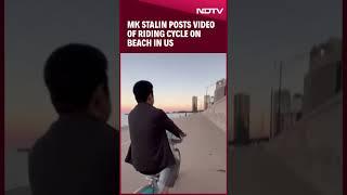 MK Stalin Posts Video Of Riding Cycle On Beach In US. What He Said…