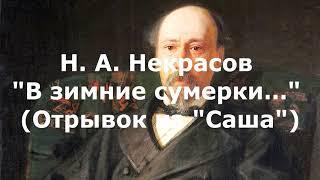 Некрасов Н. А. "В зимние сумерки…" (Отрывок из "Саша")