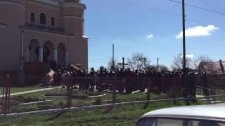 Easter Monday - end of Mass in the village.